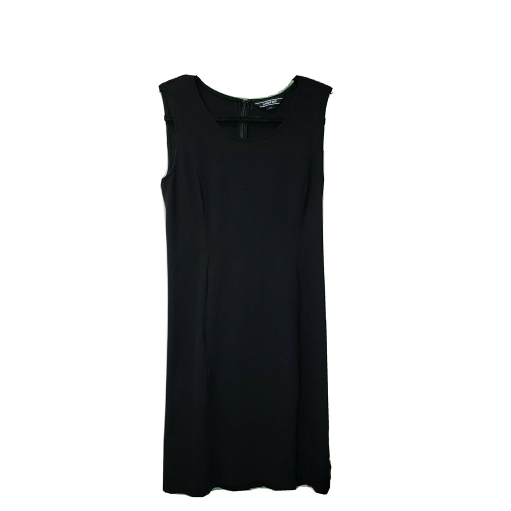 Lands End Black Sleeveless Knit Dress sz 4